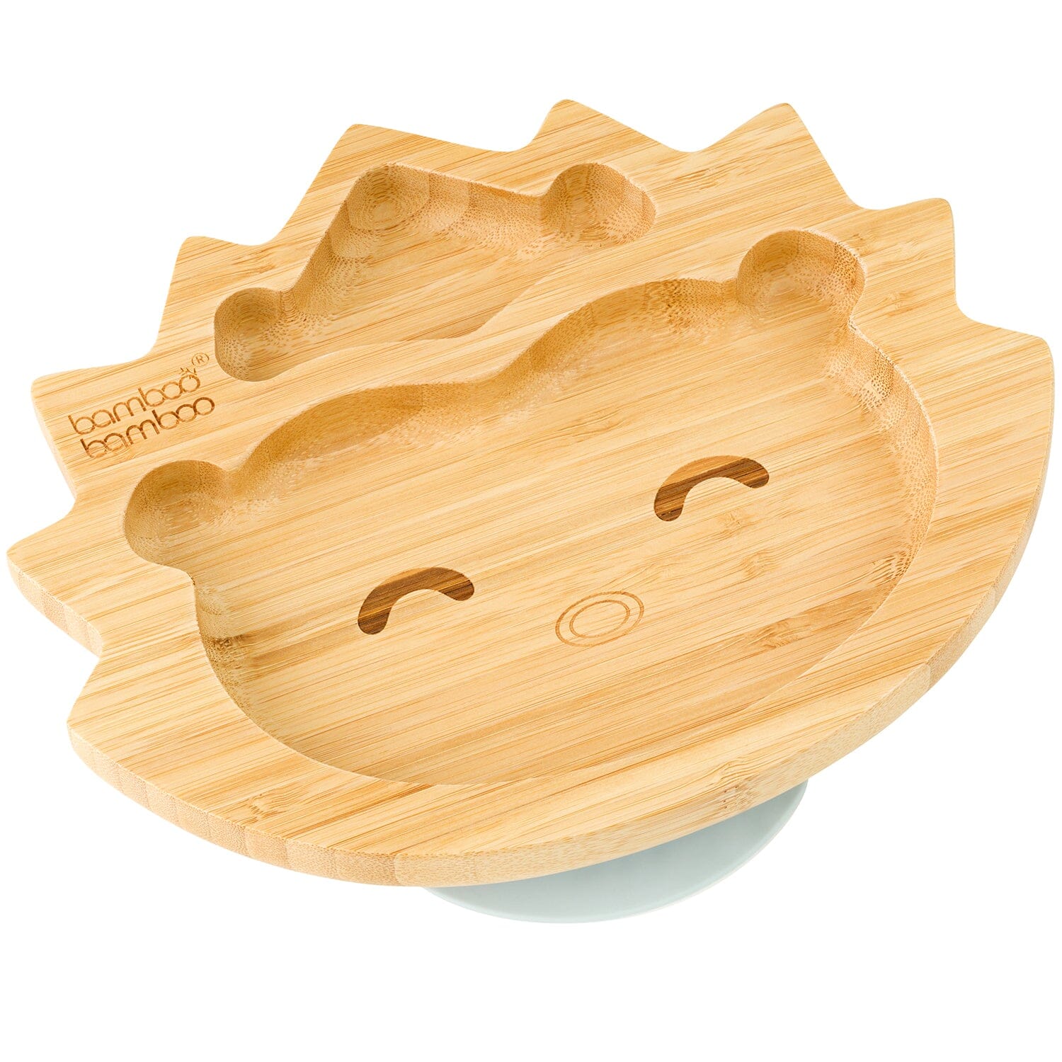 Bamboo Hedgehog Suction Plate Baby Product bamboo bamboo Grey