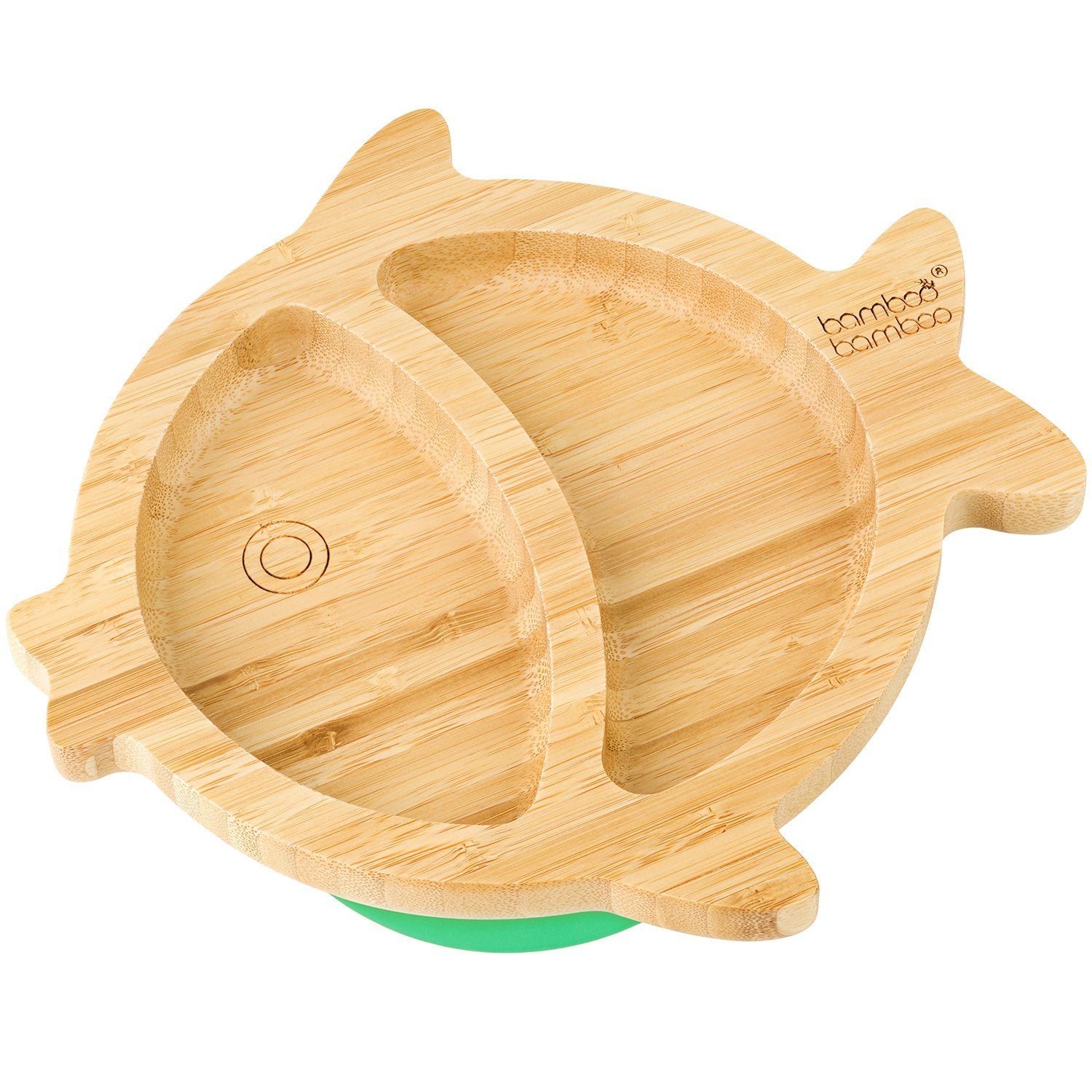 Bamboo Little Fish Suction Plate Baby Product bamboo bamboo Green