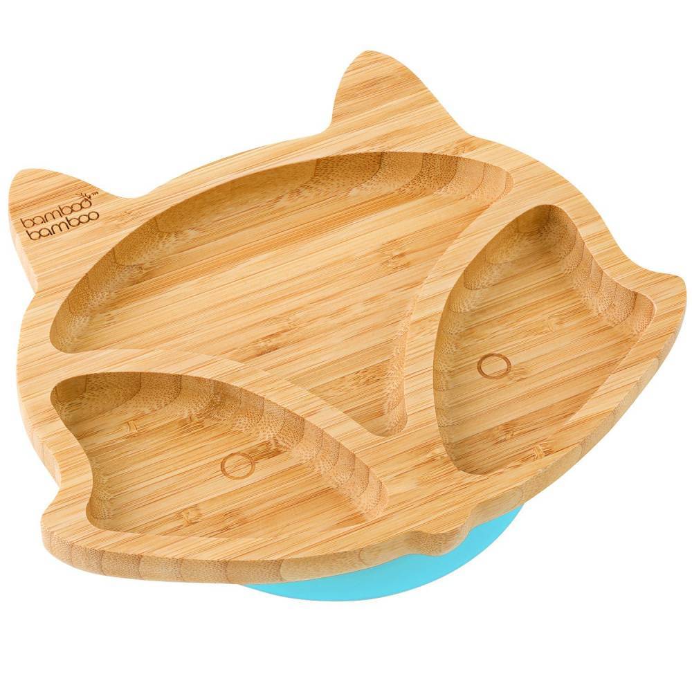 Bamboo Fox Plate Suction Plate Feeding Products bamboo bamboo