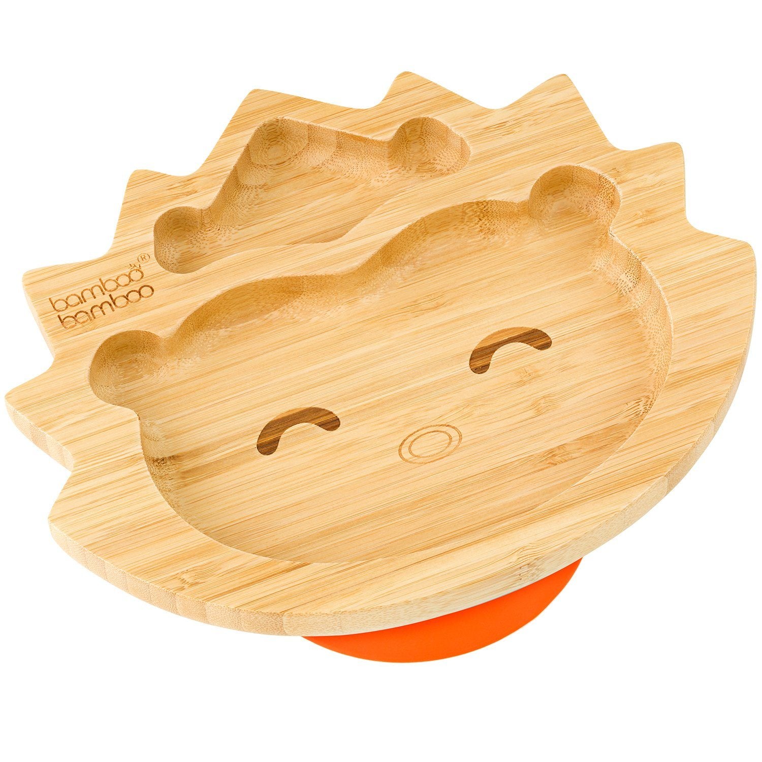 Bamboo Hedgehog Suction Plate Baby Product BB Pre-Order Orange