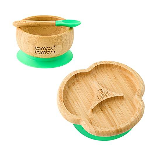 Taste Plate and Bowl Bundle Gift Set bamboo bamboo Green 