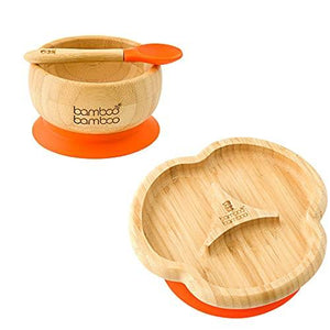 Taste Plate and Bowl Bundle Gift Set bamboo bamboo Orange 